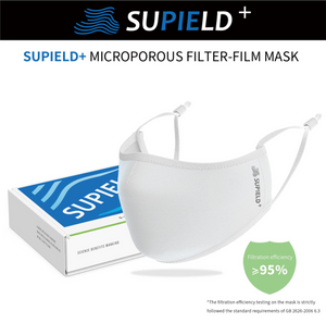 Supield+ 4-Lagige Mund Nasen waschbare Maske mit  95% Filterwirkung 10 Stk 10 Pcs.